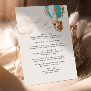 Menu Baby shower d'ours