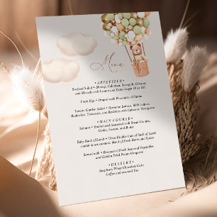Menu Baby shower d'ours