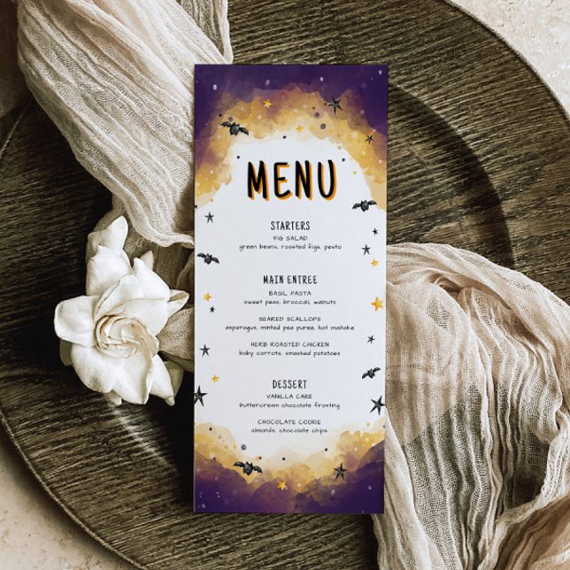 Menu Baby shower Halloween, Baby shower Petit Boo (Créateur téléchargé)