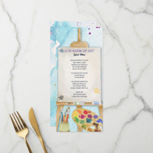 Menu Baby Shower Œuvre d'Art