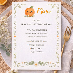 Menu Baby Shower Un Petit Trésor