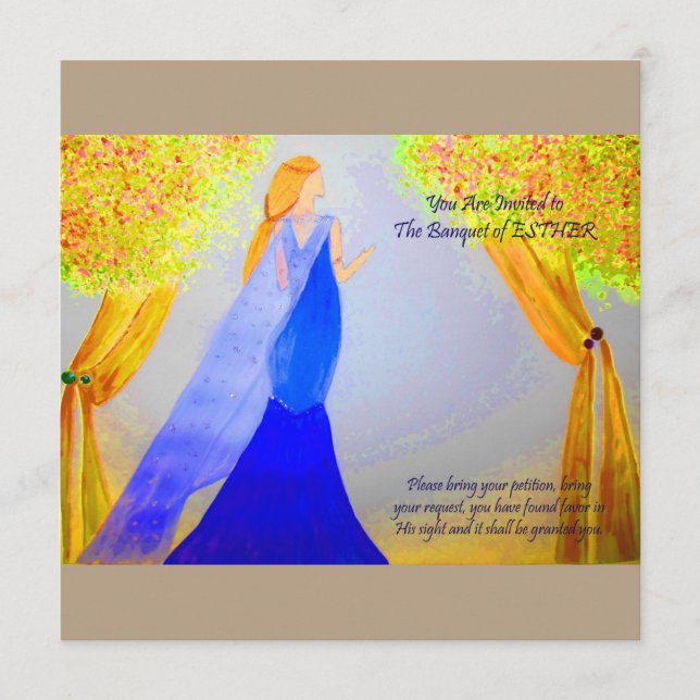 Menu Banquet d'Esther (Devant)