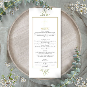 Menu Baptême Première Communion Confirmation Verdure