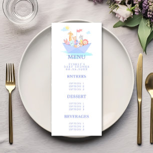 Menu Baptême Thème Arche de Noé