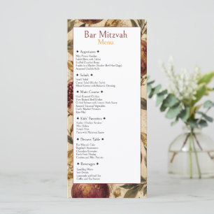 Menu Bar Mitzvah, Célébration Casher, Grenade