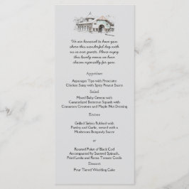 Menü "Barn Sketch Country Wedding" Menükarte