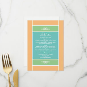 Menu Bâtiment Pastel moderne - Couleurs tropicales - Ma