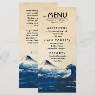 Menu + beau texte Harmonie japonaise avec Fuji