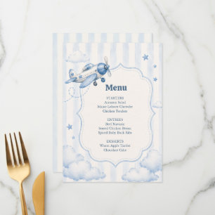 Menu Bébé Garçon Thème Avion Fête Prénatale Bientôt à l