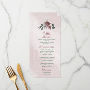 Menu belle cannelle blanche rose rose végétation fleuri