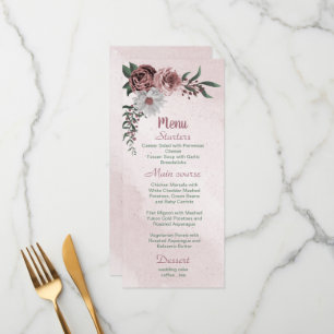 Menu belle cannelle blanche rose rose végétation fleuri