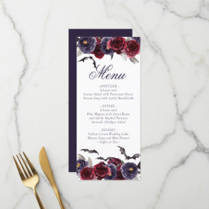 Menu Belle déplaisante Roses gothiques foncés avec ch