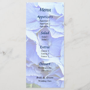 Menu Belle Hortensia Bleue