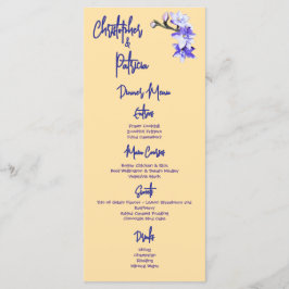 Menu Beurre Jaune & Lilac Mariage Sun Orchid