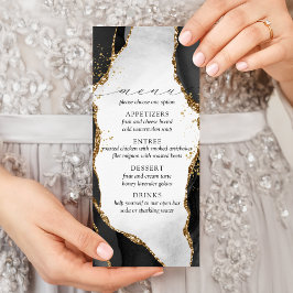 Menü "Black, Gold & Gray Mist Agate"