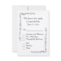 Menu blanc choix RSVP