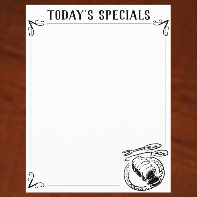 Menu Blank Master Sheet with Border. Flyer (Von Creator hochgeladen)