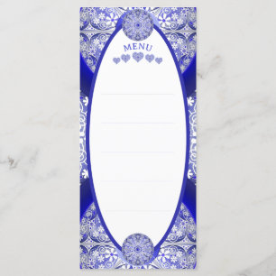 Menu Bleu de dentelle en céramique de Grèce