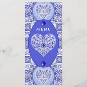 Menu Bleu de dentelle en céramique de Grèce