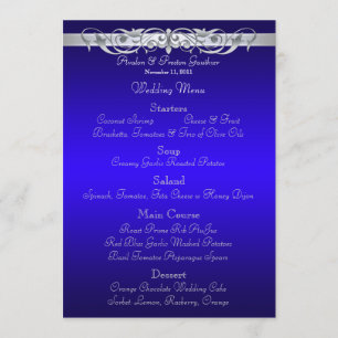 Menu bleu de mariage de Grande -Duchesse rouleau
