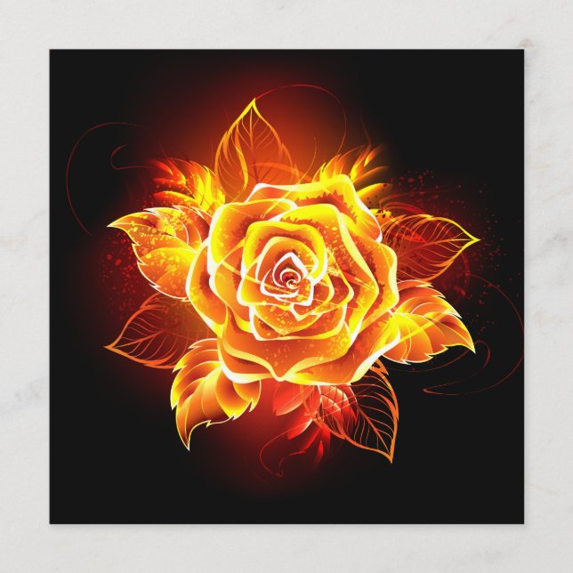 Menu Blooming Fire Rose (Devant)