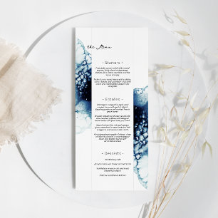 Menu Blue Nautical Destination Wedding Flat