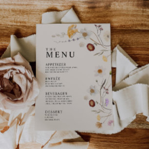 Menu Bohème Fleur Sauvage