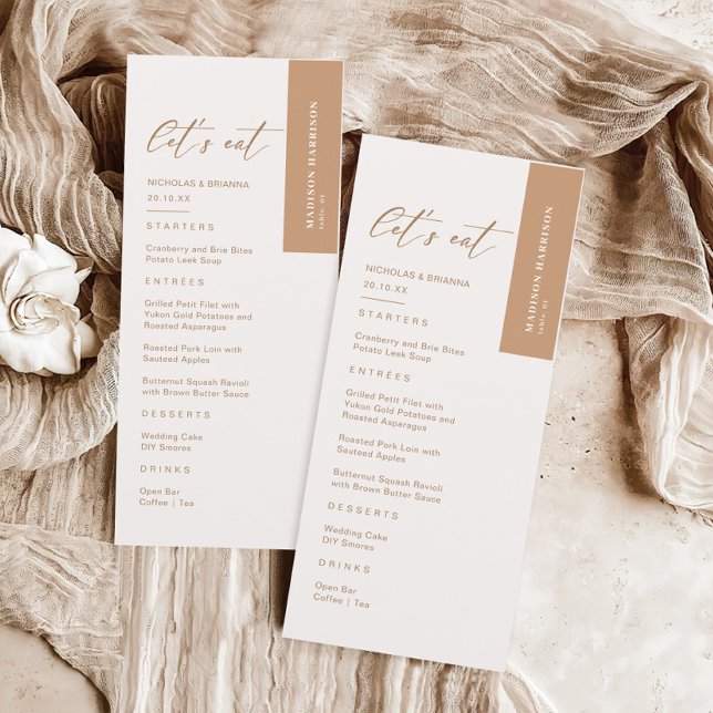 Menu Boho Earth Tone Pampas Grass Mariage (Créateur téléchargé)