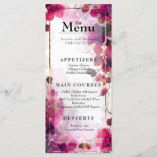 Menu & Boire Fuchsia Enchantement : Aquarelle