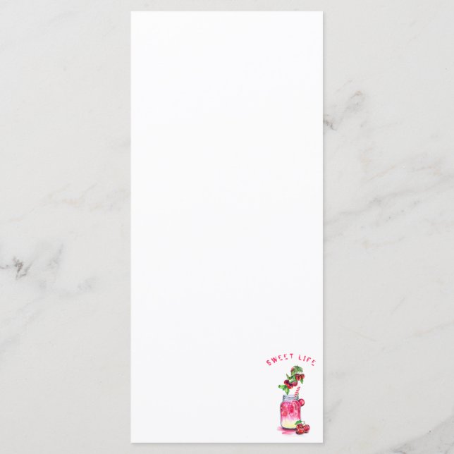 Menu Boisson Cool de jus de fruits frais sucrés - Fête  (Dos)