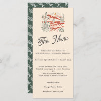 Bold Retro Saguaro Cactus Mariage paysage du déser