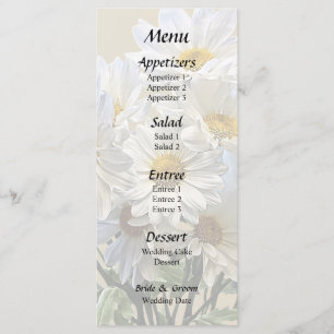 Menu Bouquet de pâquerettes