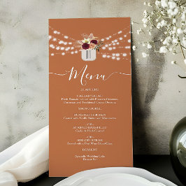 Menu Bourgogne Floral Russe Mariage