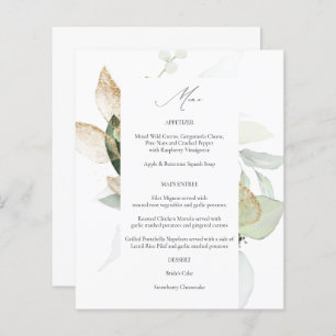 Menu Budget Eucalyptus Glow Gold Green