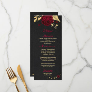 menu burgundy or floral noir