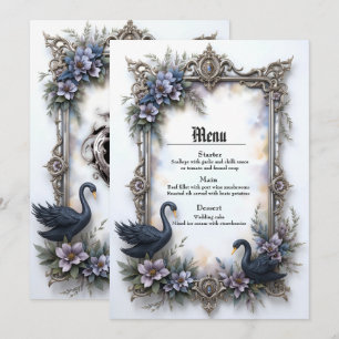 Menu Cadre de mariage Black Swan – Amour gothique roman