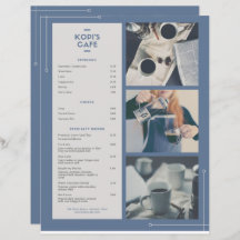 Menu café