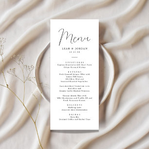 Menu Calligraphie simple Mariage rustique