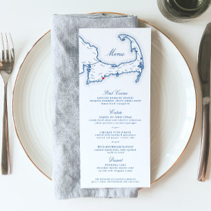 Menu Cape Cod Destination Mariage Marine Blue