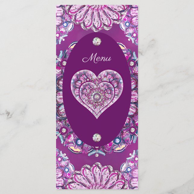 Menu Cardinal rouge Rosace (Dos)