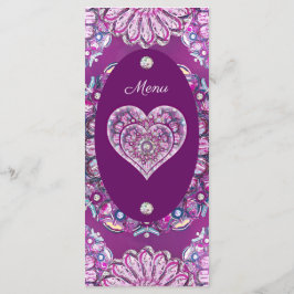 Menu Cardinal rouge Rosace