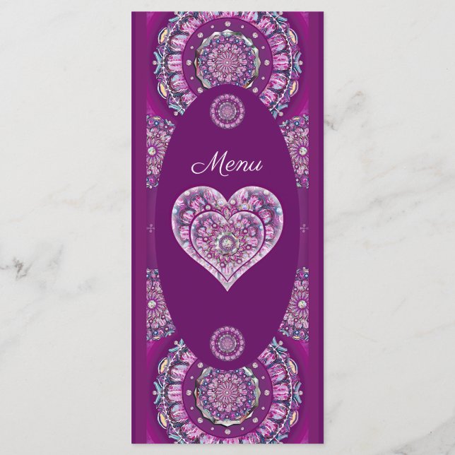 Menu Cardinal rouge Rosace (Dos)