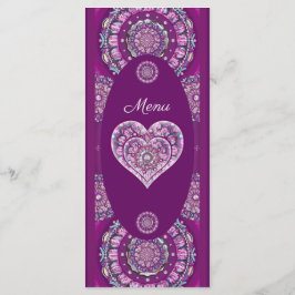 Menu Cardinal rouge Rosace