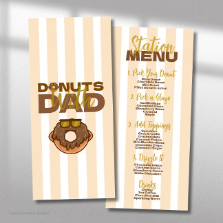 Menu Célébration de la fête des pères avec des donuts a