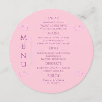 Céleste rose violet soleil Lune étoiles Mariage