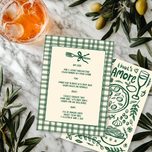 Menu C'est Amore Fantaisiste Nourriture Boisson Italien