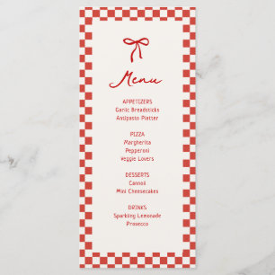 Menu C'est Amore Italie Bachelorette Party