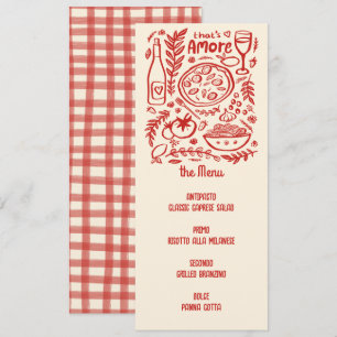 Menu C'est l'Amour PERSONNALISÉ Nourriture italien