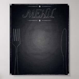 Menü "Chalkboard" Poster