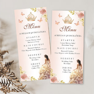 Menu Champagne Princesse Robe Quinceañera Anniversaire